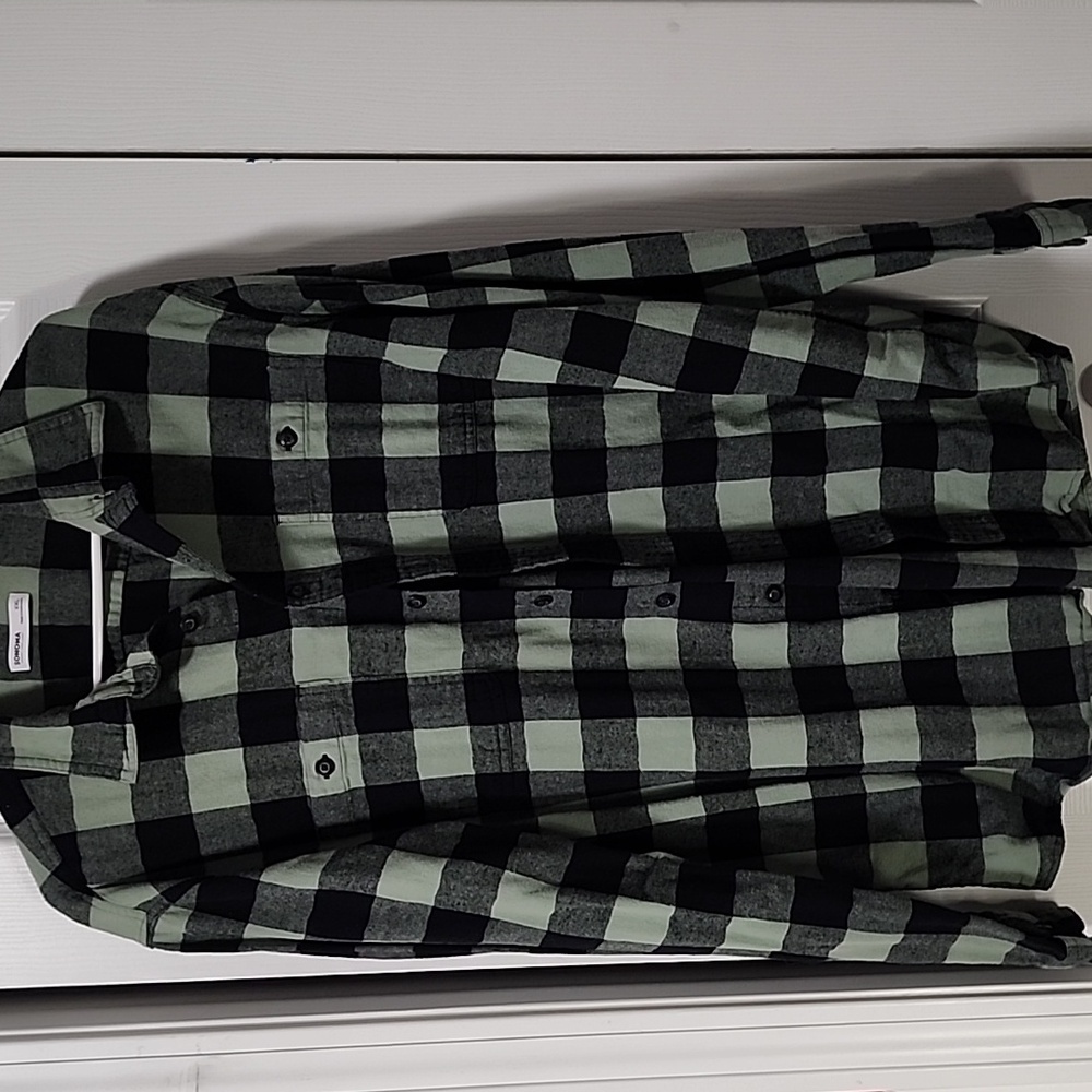 Sonoma Green and Black Checkered Shirt